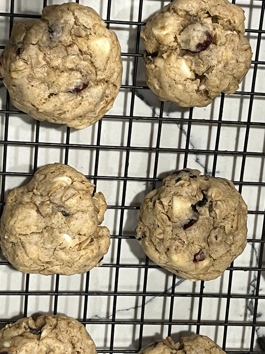Oatmeal Cranberry White Chocolate Chip Cookie